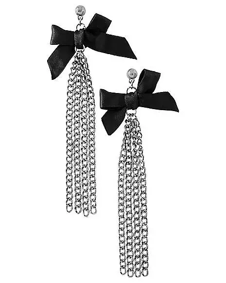 Spirit Halloween Black Doll Earrings