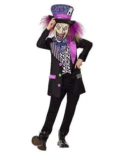 Spirit Halloween Kids Dark Mad Hatter Costume