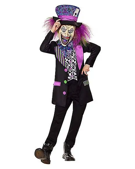Spirit Halloween Kids Dark Mad Hatter Costume