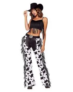 Spirit Halloween Adult Cow Print Chaps
