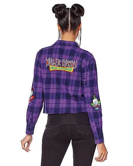 Spirit Halloween Adult Killer Klowns From Outer Space Flannel Shirt - Image 2