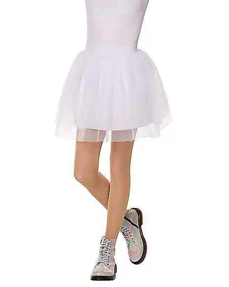 Spirit Halloween Kids White Tulle Skirt
