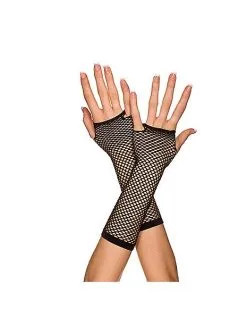 Spirit Halloween Mini Dimaond Net Black Child Gloves
