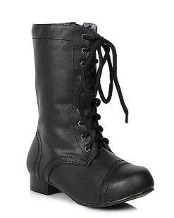 Spirit Halloween Kids Black Combat Boots