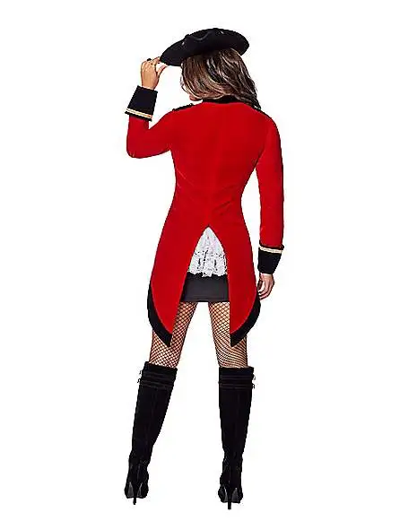 Spirit Halloween Adult Racy Red Coat Pirate Costume - Image 2