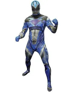 Spirit Halloween Adult Blue Ranger Skin Suit Costume - Power Rangers