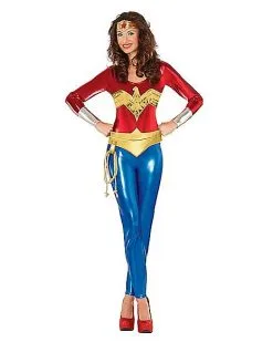 Spirit Halloween Adult Wonder Woman Catsuit Costume - DC Comics