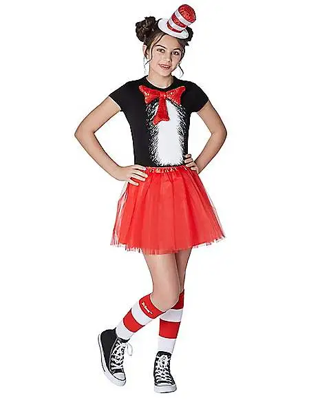 Spirit Halloween Kids Cat In The Hat Costume Kit - Dr. Seuss