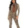Spirit Halloween Sexy Cat Jumpsuit And Headband